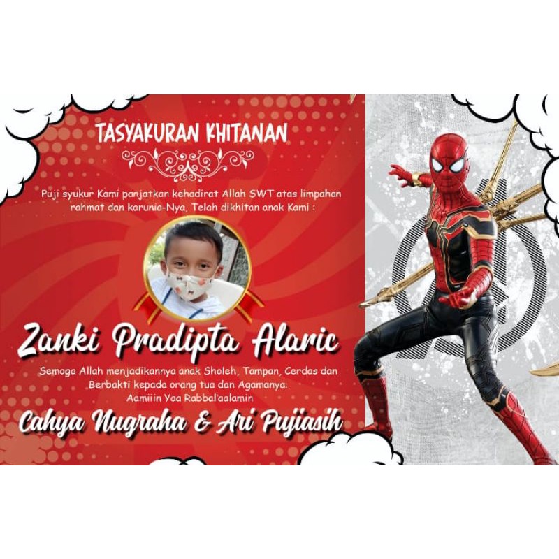 

STIKER LABEL NASI BOX ACARA KHITANAN KARAKTER SPIDERMAN