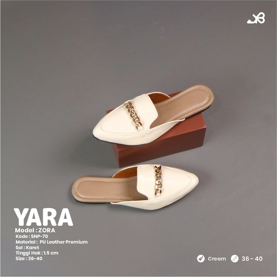 ZORA SEPATU MULES TERBARU WANITA KEKINIAN TERLARIS 2021 YARA FOOTWEAR PAPAKE-4