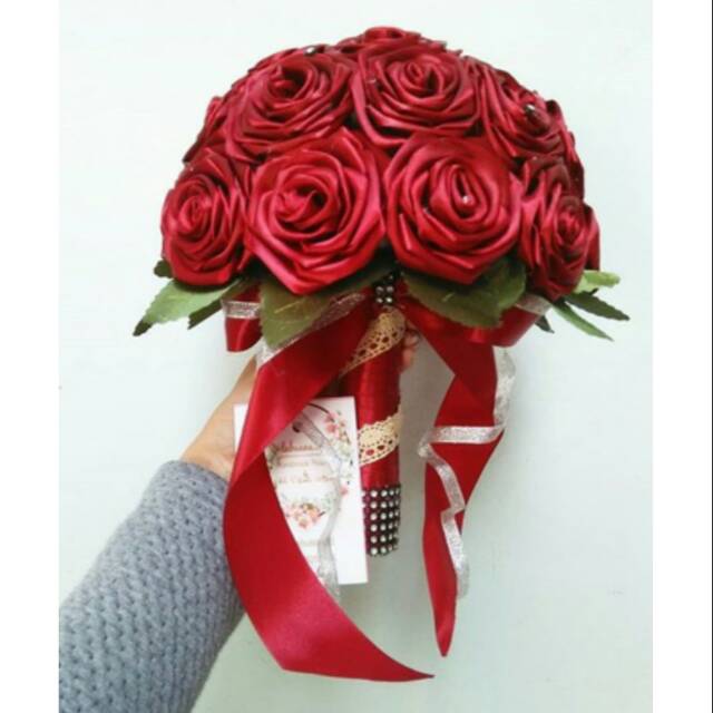Buket wedding satin