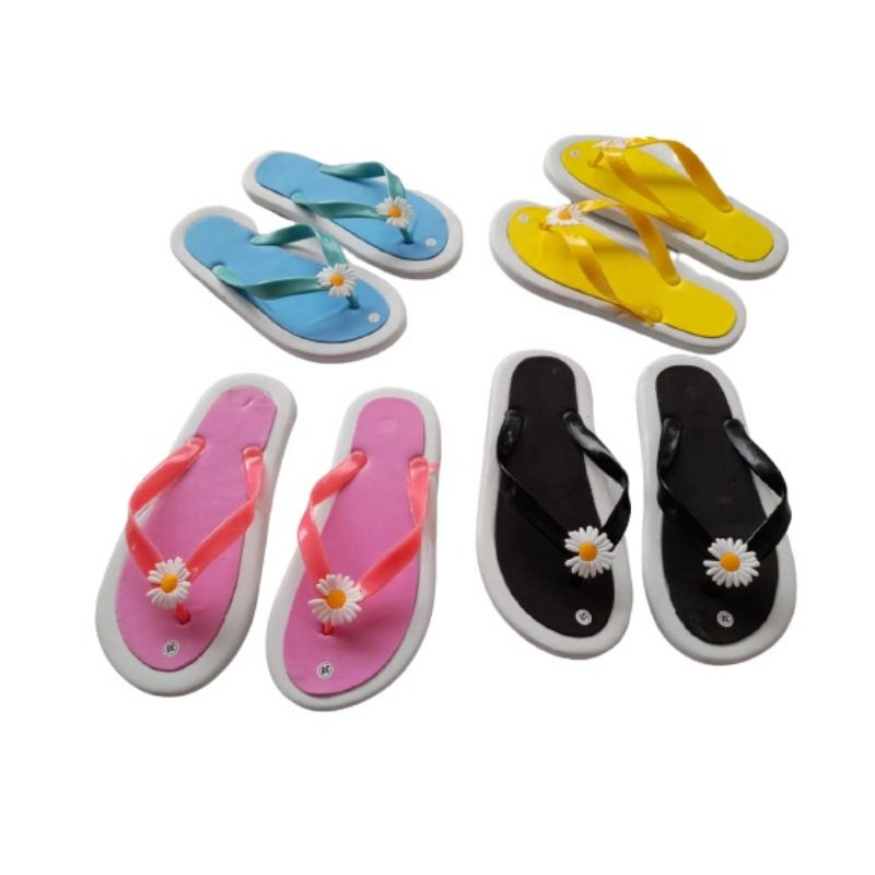 SANDAL TEPLEK WANITA BUNGA/SANDAL WANITA TERBARU2021 1kodi