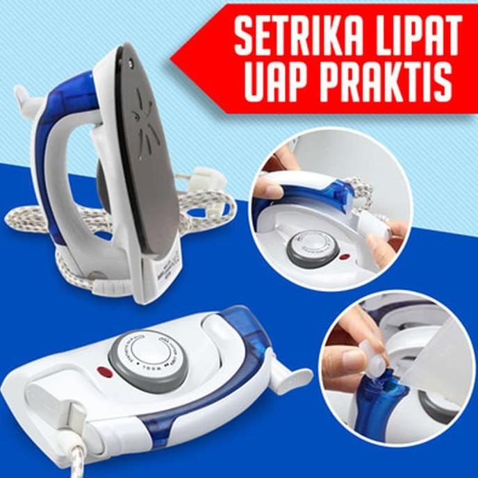 Seterika Uap Kecil Mini Listrik Setrika Lipat Steam Iron Traveling