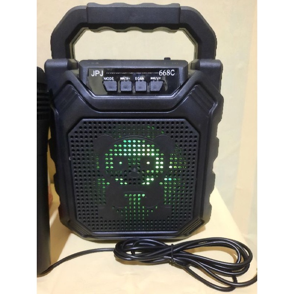 Speaker Bluetooth Karaoke 668 BONUS Mic/ Speaker Wireless