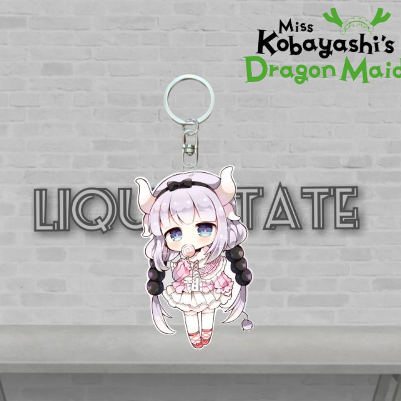 Gantungan Kunci Karakter Kanna Kamui, Ganci Anime Dragon Maid dari Kobayashi Ci San Wa Maid No Drago