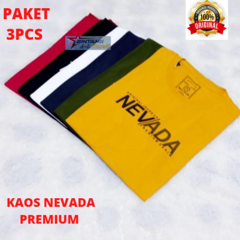 KAOS NEVADA 3PCS 100 | KAOS NEVADA ORI | KAOS NEVADA PRIA | KAOS NEVADA MATAHARI | KAOS PRIA DISTRO | KAOS NEVADA PRIA DISTRO | KAOS UNISEX | BAJU NEVADA | BAJU PRIA DISTRO | BAJU PRIA WANITA | KAOS PRIA | KAOS WANITA | BAJU WANITA | MOTIF RANDOM ACAK