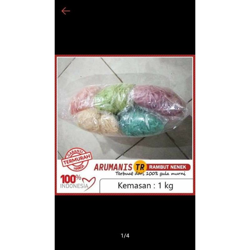 

Arumanis/rambut nenek/arbanat kemasan 1000gr plastik