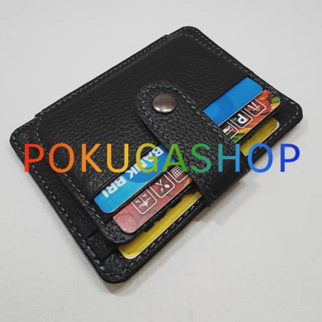Dompet kartu minimalis asli kulit / dompet kartu kulit sapi / card holder kulit sapi asli garut