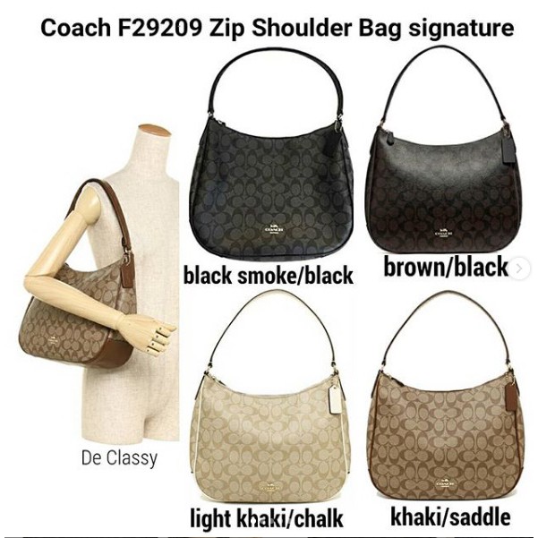 coach zip shoulder bag