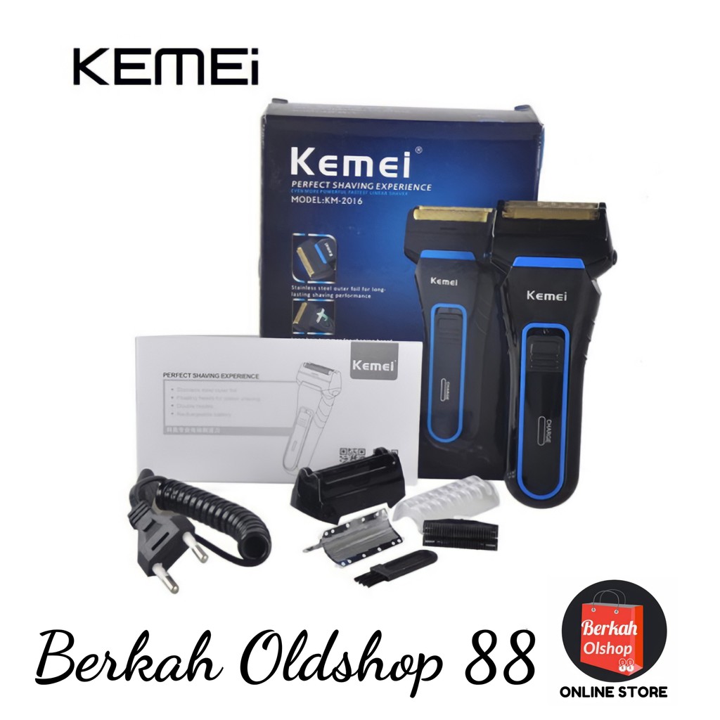 Berkah Oldshop 88 - Kemei KM-2016 Professional Electric Shaver Razor Alat Cukur Kumis Jenggot