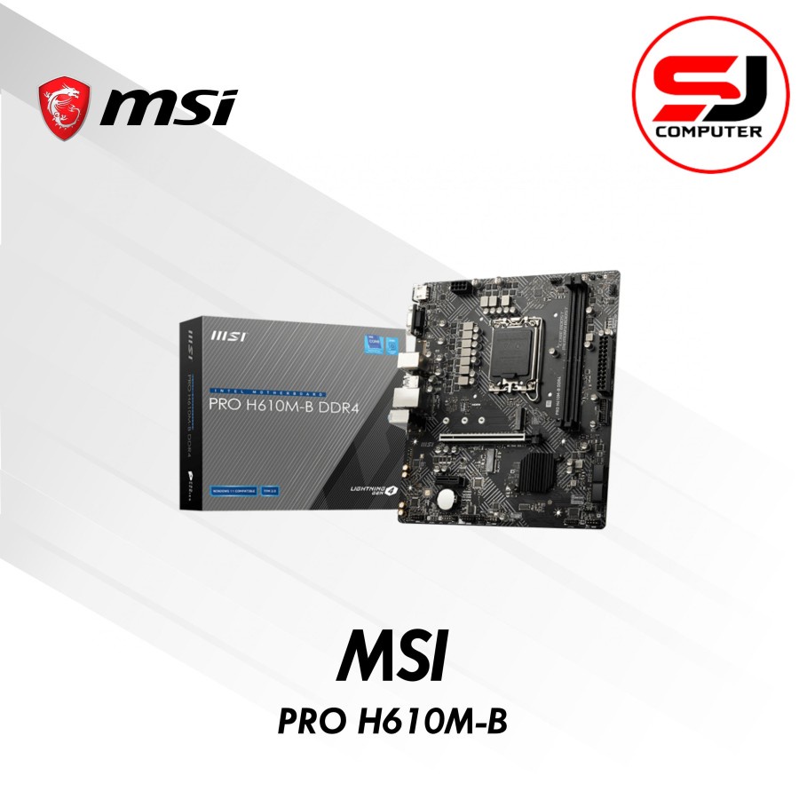 MSI PRO H610M-B DDR4 (LGA1700, H610, DDR4, USB3.2, SATA3)