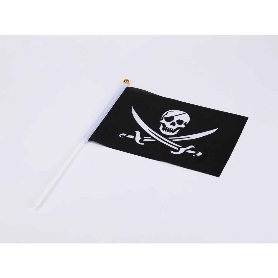 Hand Flag Jolly Roger / bendera kecil tengkorak / car antena flag