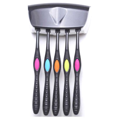 BAISPO Set Gantungan Rak Sikat Gigi + Dispenser Odol - HLA0146 - Black