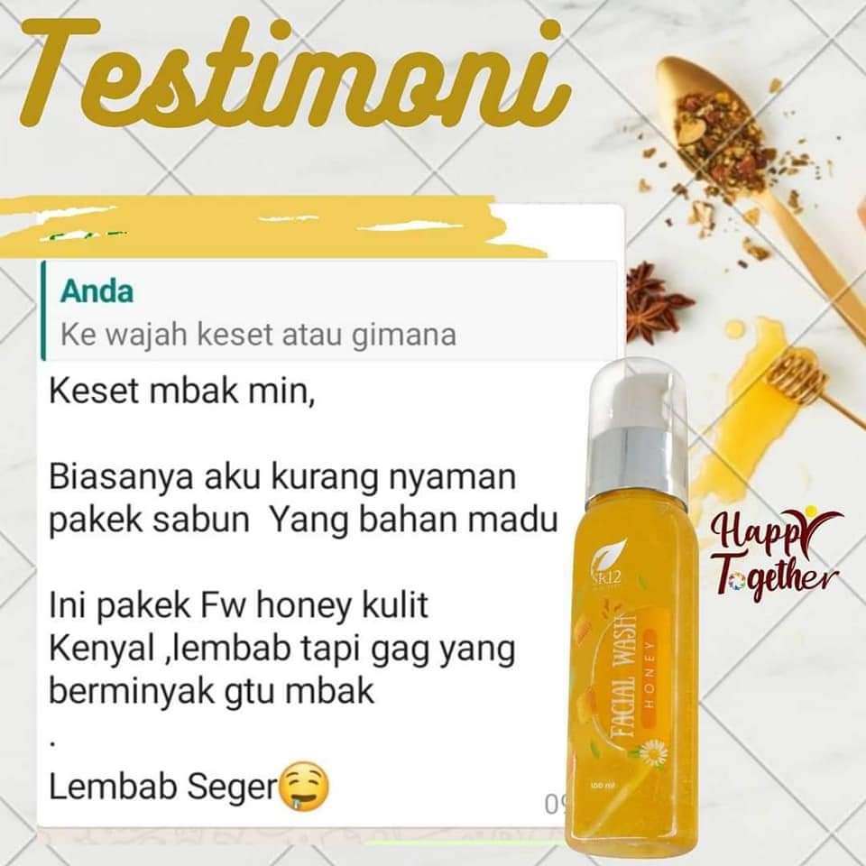 SR12 FACIAL WASH HONEY / SABUN MADU AMPUH UNTUK WAJAH KERING