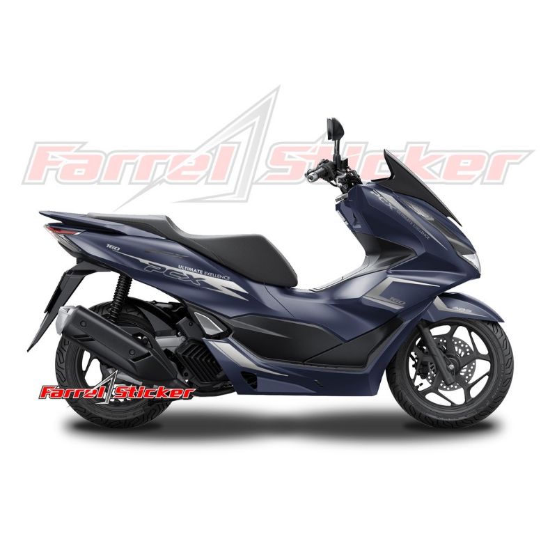 Striping Cutting Sticker Honda NEW PCX BIRU 2021 160cc Silver 1