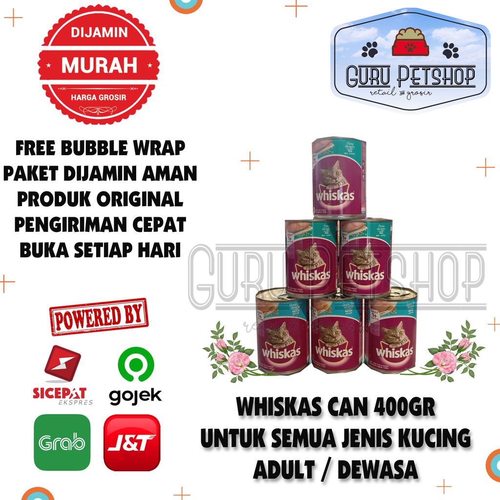 Whiskas Kaleng 400gr Wet Food Makanan Basah Kucing