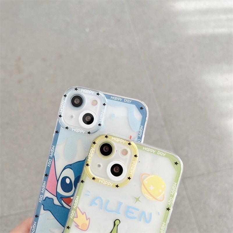 (Ready Stock) Soft Case Tpu Motif Kartun Untuk Iphone 11 Pro Max 13 12 Pro Max X Xr Xs Se 2020 Max 7 Plus 8 7 Plus Cute Cartoon Character Couple TPU Soft Silicone Precision Hole Protection Phone Back Cover