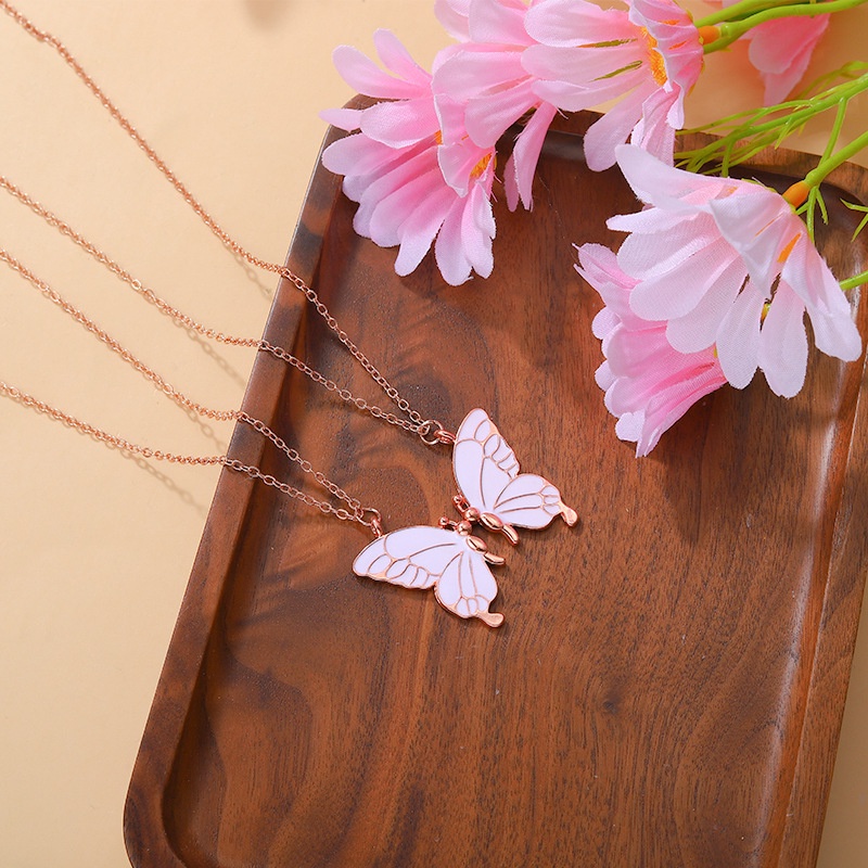 Kalung Rantai Choker Liontin Butterfly Gaya Vintage Korea Untuk Wanita