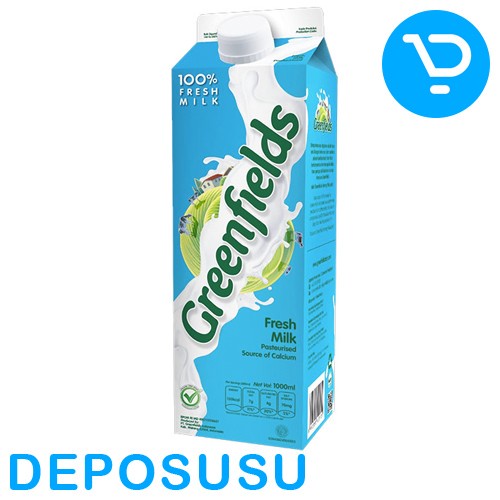 

Susu Pasteurisasi Freshmilk GREENFIELDS 1Liter - Full Cream Fresh Milk