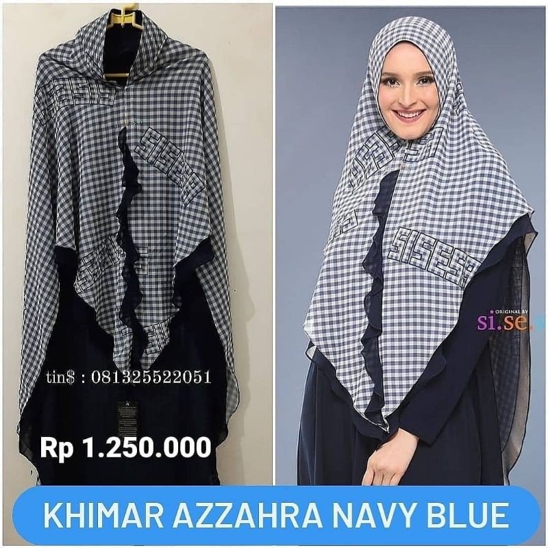 sisesa khimar azzahra navy