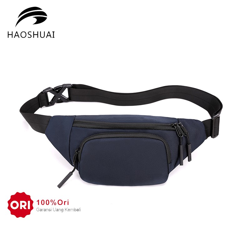 HAOSHUAI 819 Tas Selempang Pria Tas Pinggang Waistbag Bahan Premium Waterproof WATCHKITE WKOS