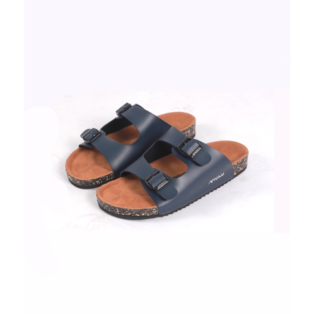 Afkrco Sandal | Sandal Kulit | Sandal Casual | Sandal Original | Sandal Pria Casual Kulit