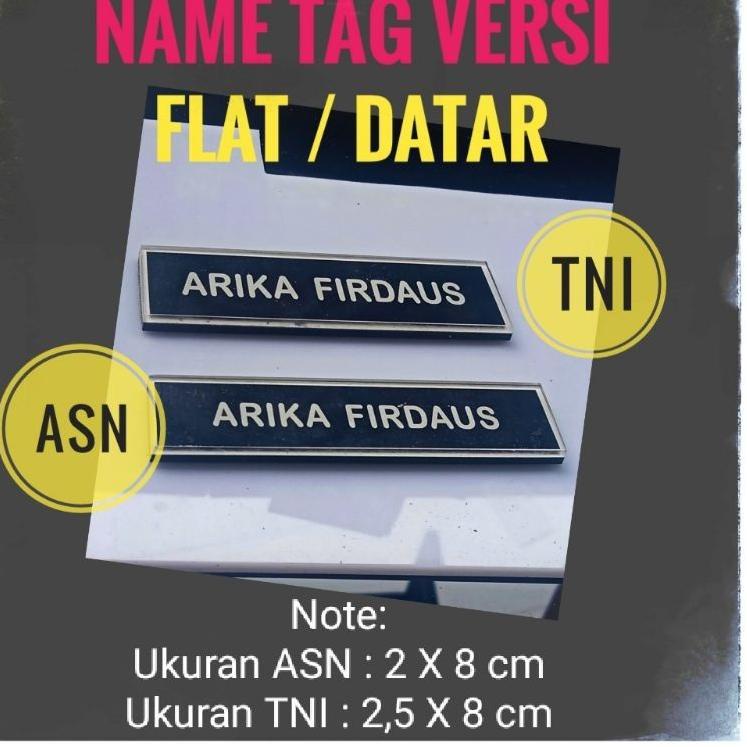 

6.6 Fasion sale Name Tag - Papan Nama Dada - Totally Double Acrylic - Pengait Peniti dan Magnet !