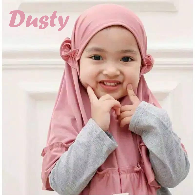 jilbab / anak / bayi / hijab /allsize 0-3 tahun/ CARLA-DUSTY