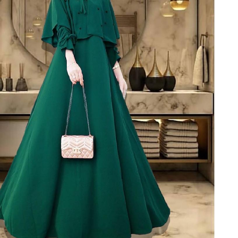 ♗ [R.A] Caca Dress Carita Maxy | Sabrina Dress l Gamis Muslim Wanita ✧