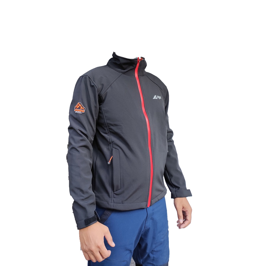 Jaket gunung REI outdoor - Jaket Softshell AREI adventure Charthill