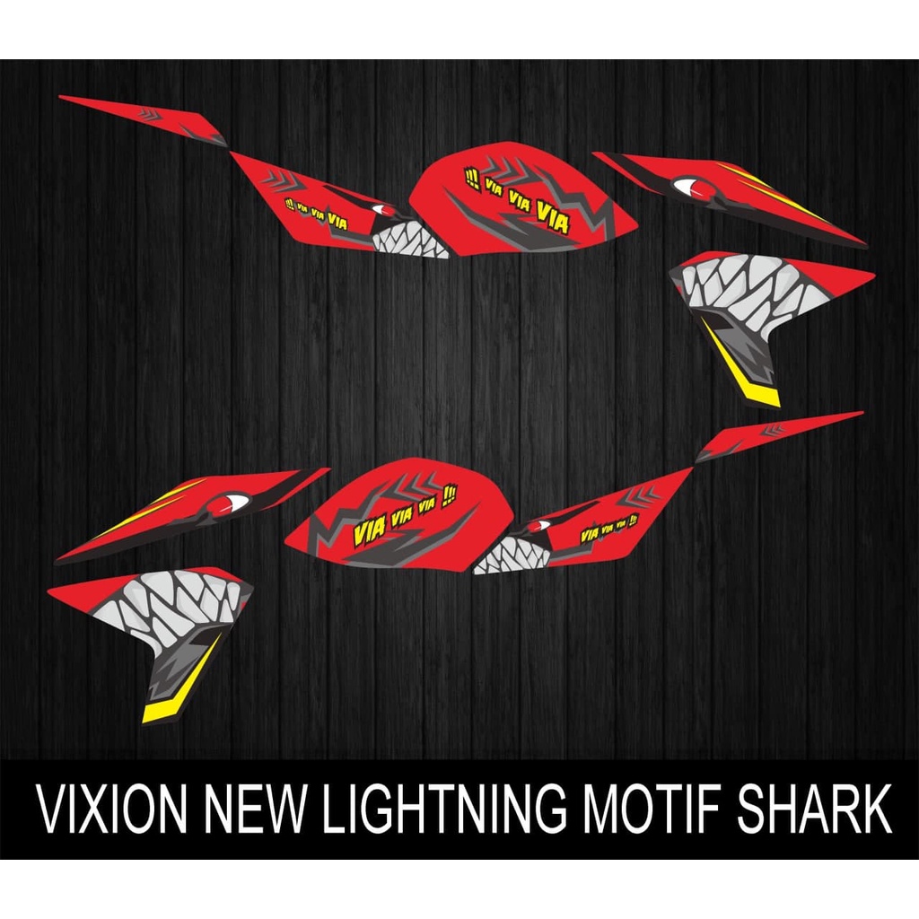 stiker striping decal variasi yamaha vixion new nvl shark