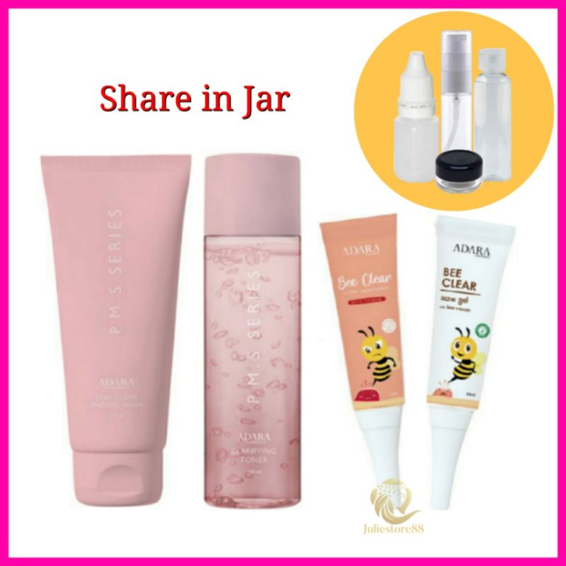 (Share in Jar) ADARA Bee Clear Acne Gel Extra Formula Enzyme Wash Clarifying Toner