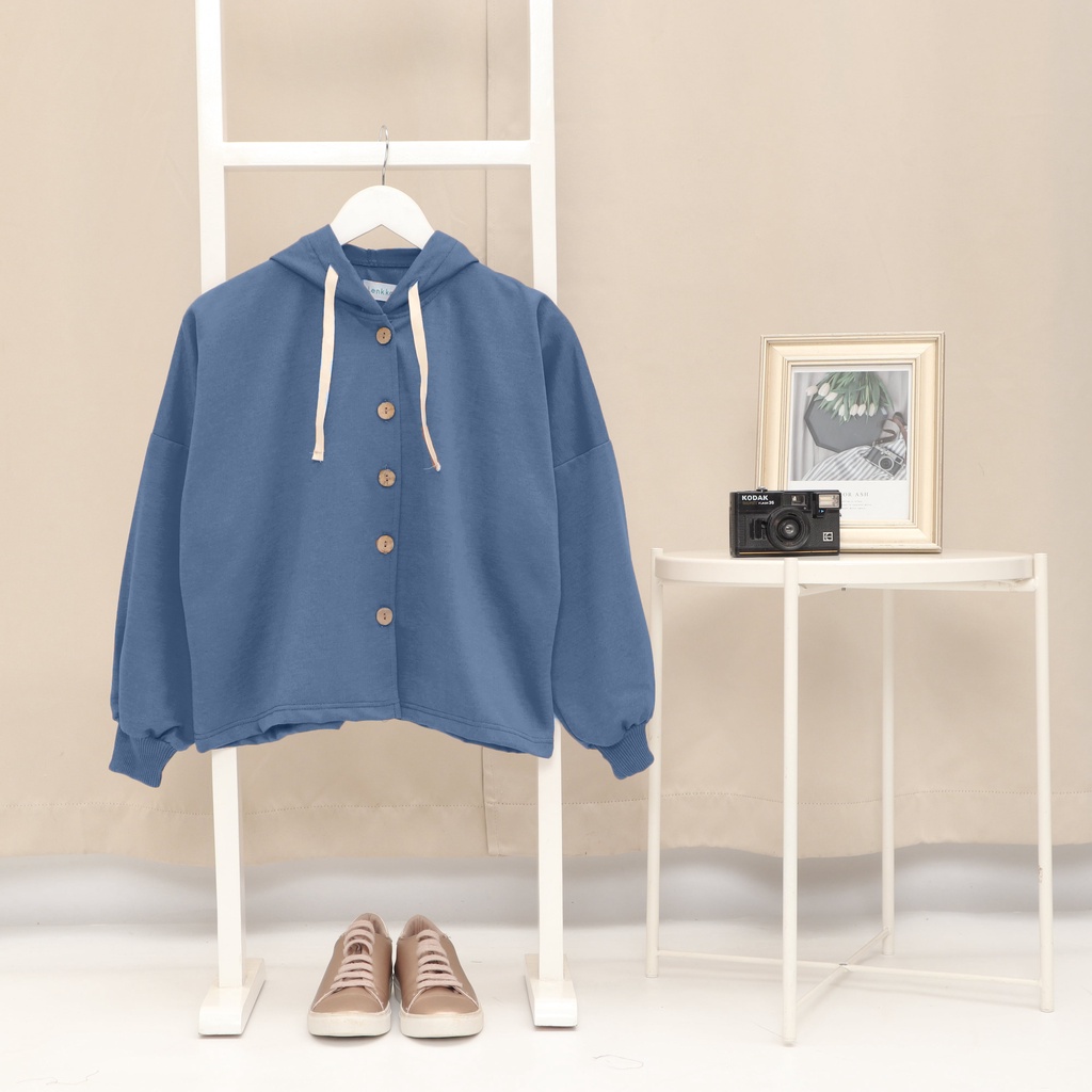 Outer Wanita Cardigan-Hoodie Denim