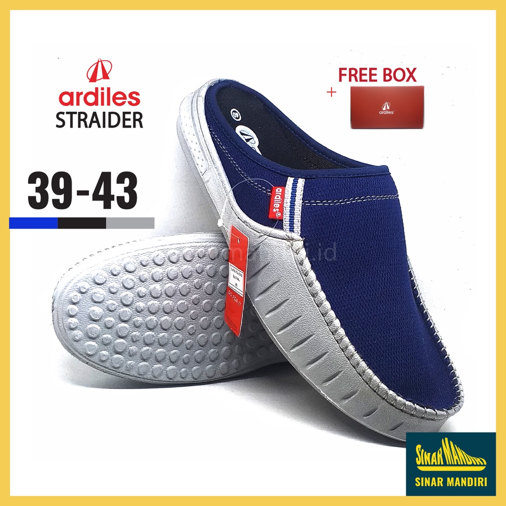 Sepatu Slip On Kain Ardiles Straider Slop Pria Dewasa Phylon Casual Ringan Awet Biru