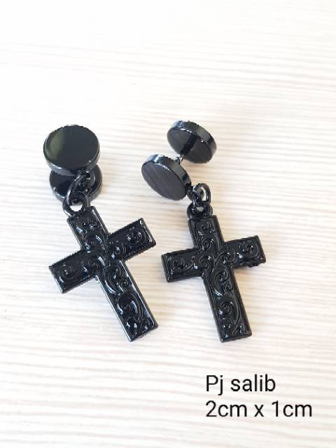 Anting Roda Salib Anting tusuk Anting jepit salib anting fashion rohani Antikarat titanium import