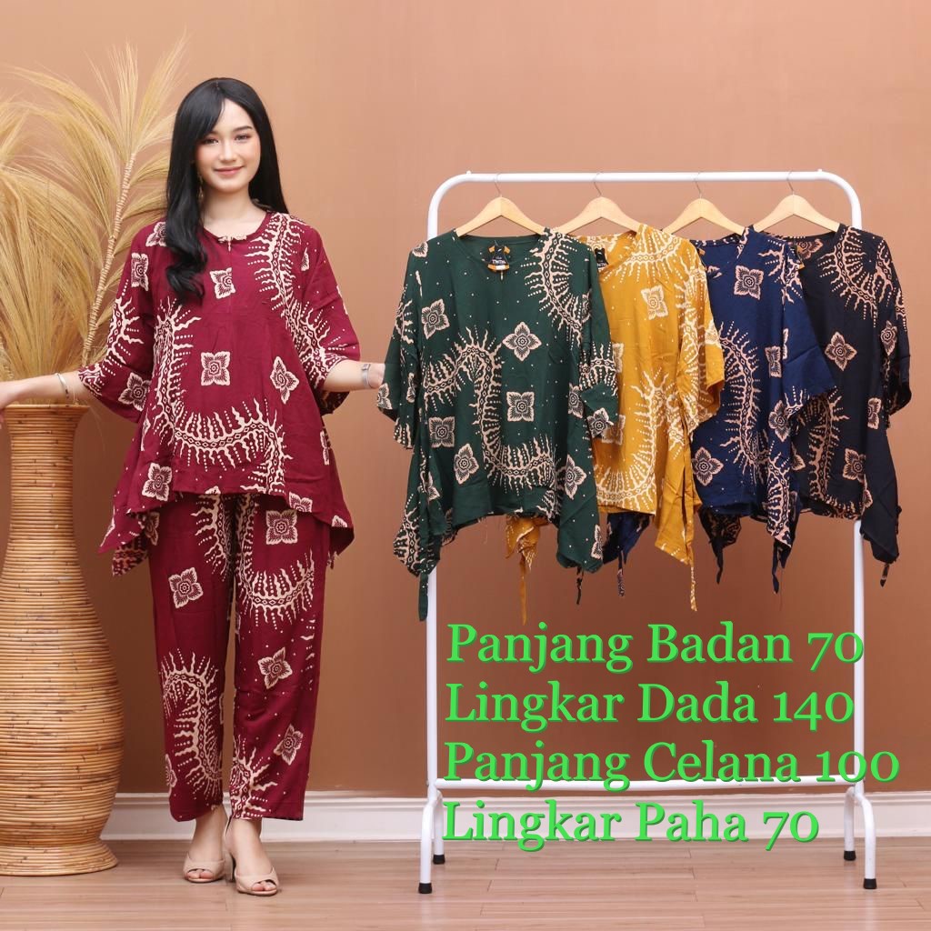 1 Set Stelan Jumbo WAKA BUSUI - Original - Setelan Jumbo - Setelan Rayon - One Set Tiedie - Setelan Wanita Kekinian