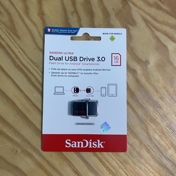 SanDisk OTG 16GB m3.0 USB 3.0 Ultra Dual USB Drive ORIGINAL