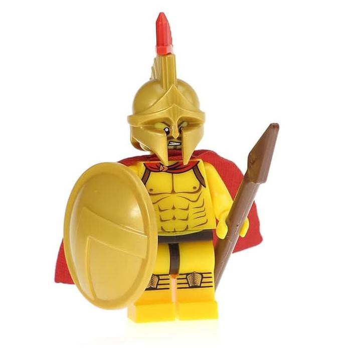 300 KING LEONIDAS SPARTAN WARRIOR MINIFIGURE LEGO BOOTLEG MOMOW COLLECTION RESELLER BISA