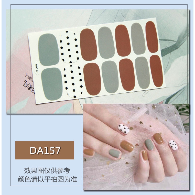 DA141-160 Kuku stiker kuku perhiasan manikur stiker Nail sticker manicure sticker ornament 14pcs