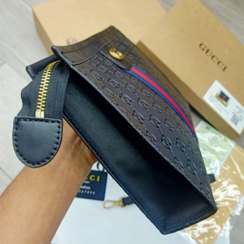 Clutch Gucci Signature Embos Handbag Gucci Tas Tangan Premium Impor