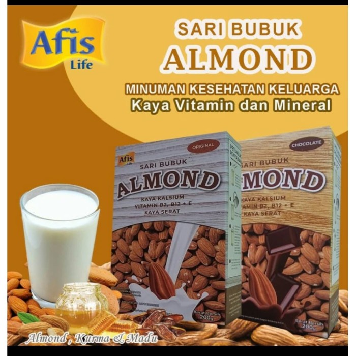 

Afis Susu Almond Sari Bubuk Almond Plus Madu Untuk Anak Dan Dewasa - COKELAT