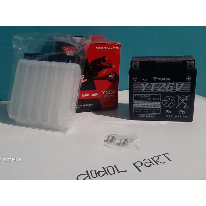 Aki Akki Accu Batree Kering Yuasa YTZ 6V Vario 125 Vario 150 Fi Satria 150 Fu CB 150 R CBR 150 2014