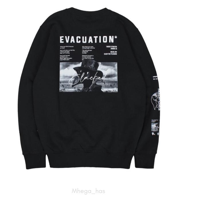 New Sweater Dobujack / Sweater Dobujack Hitam Evacuation / Sweater pria