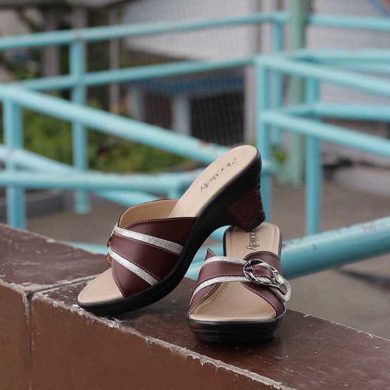 Sandal wedges wanita high quality garansi original