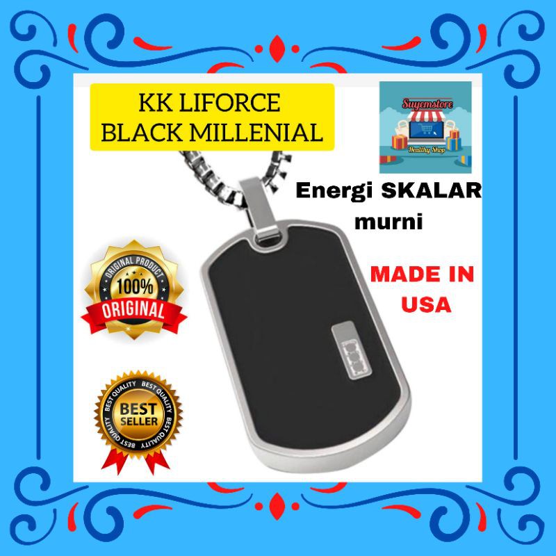 KALUNG KESEHATAN ANTI RADIASI KK LIFORCE BLACK MILLENIAL