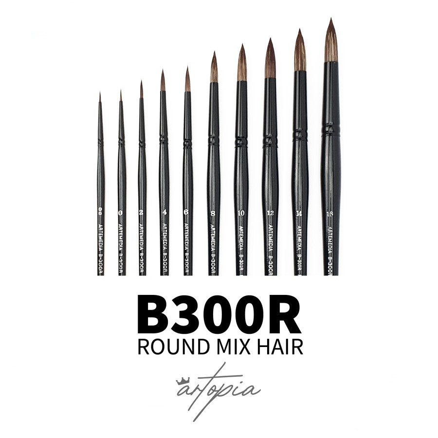 

[Artopia] Artemedia Mix Hair Brush B300R / MixHair Kuas Lukis Artopia