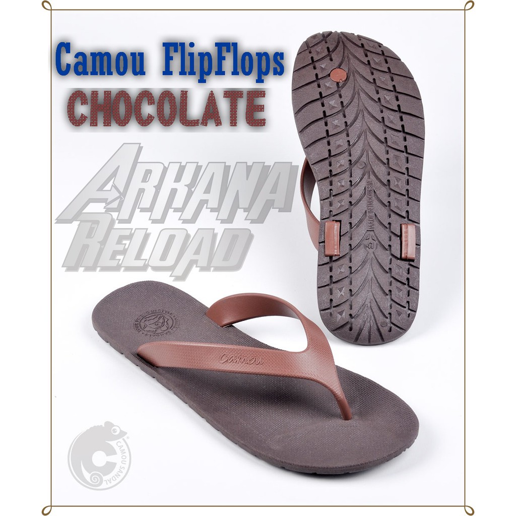  Sandal  Jepit Sandal  pria Sandal  Camou Flipflops Chocolate 