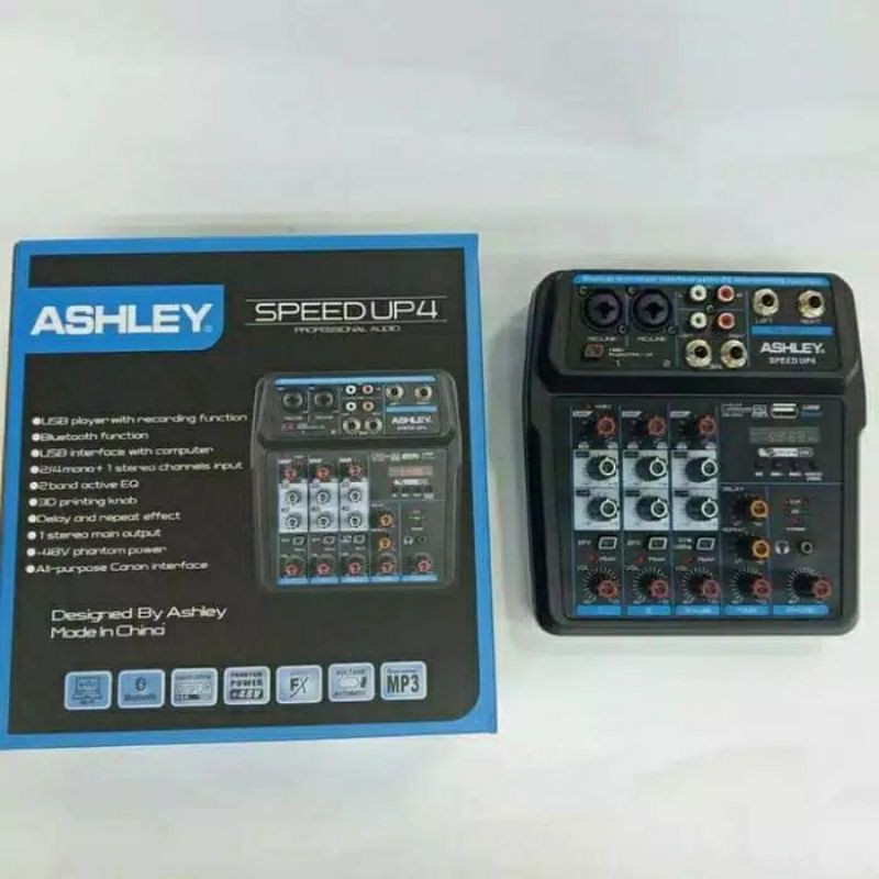 Mixer Mini Audio Ashley Speed up 4 - Bluetooth USB MP3 Effect Delay