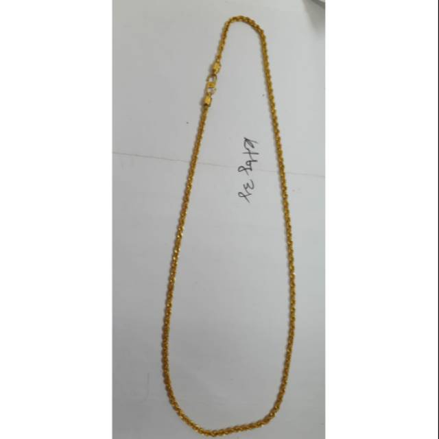 Kalung rantai tambang polos emas kuning asli 3gram kadar 700
