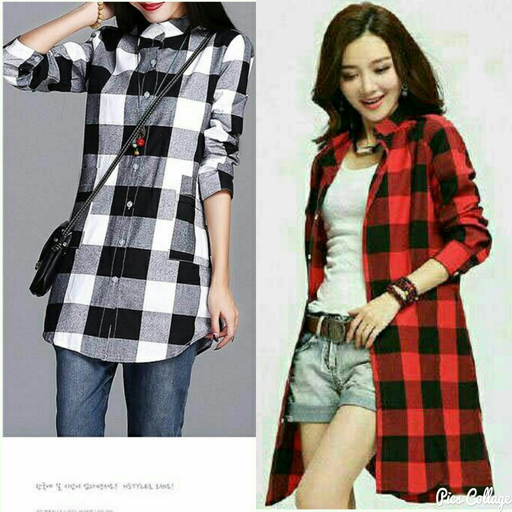 hem wanita kotak kotak hitam putih maroon hitam lengan hem wanita kotak kotak hitam putih maroon hitam lengan