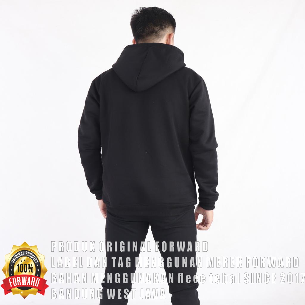 FORWARD SYSTEM - Sweater Hoodie Jumper Black &amp; Cream Motif Aesthetic Pria Bahan Katun Fleece Premium Lanzclothing FT1