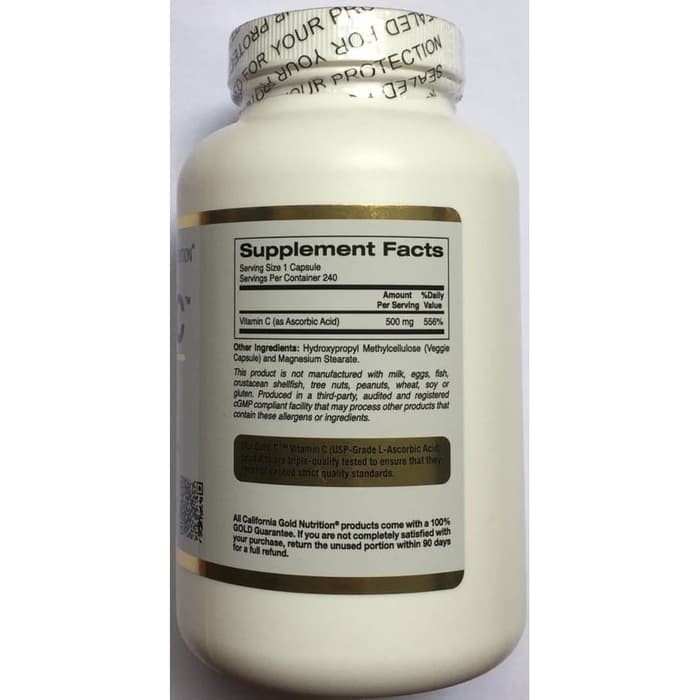 

California Gold Nutrition Gold C Vitamin C 500 mg (240 Veg) ORI USA